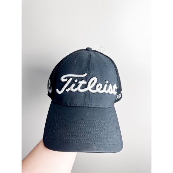 Titleist Footjoy Pro V1 Black Golf Baseball Cap Mens - Picture 1 of 6